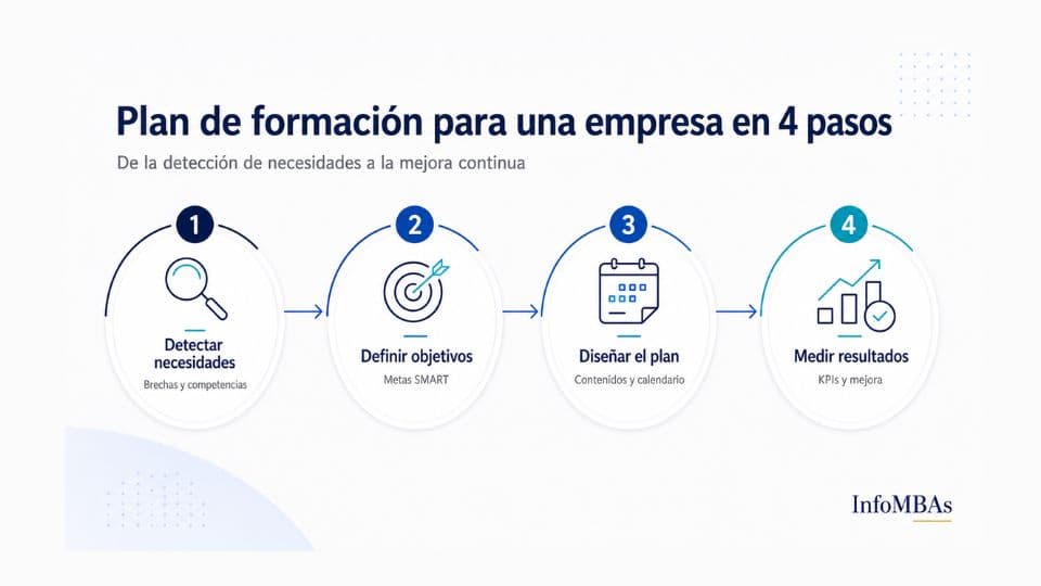 ¿Qué es y cómo elaborar un plan de formación para empresas? 3 Plan de formación para una empresa en 4 pasos