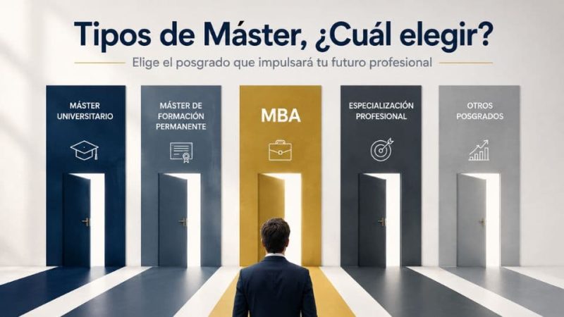 Tipos de Máster y posgrados en España: cuáles hay y diferencias 1 Tipos de Máster